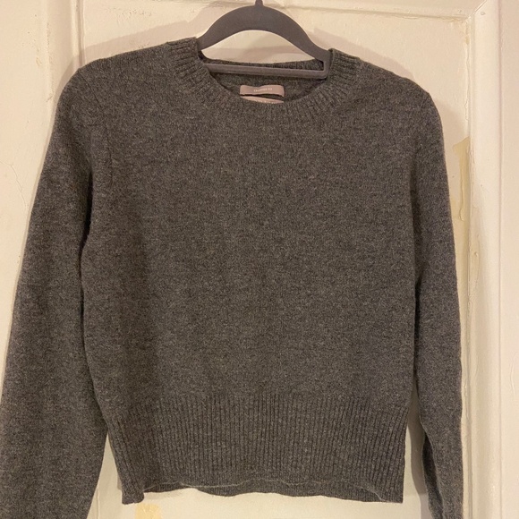 Screw Shrunken Cashmere Crewneck Sweater in Heather Charcoal Size Small - Picture 2 of 8